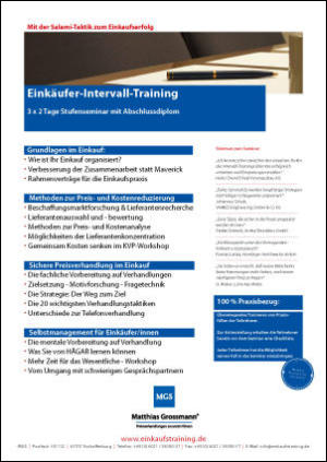 Einkäufer-Intervall-Training